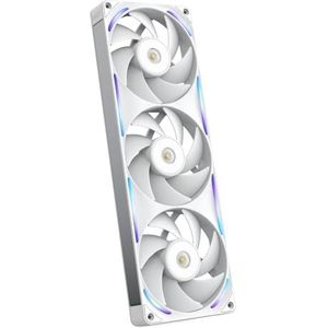 NZXT F360X Prestatiefan Enkel Frame - 3x 120mm PWM RGB PC - Max luchtstroom & statische druk - Laag geluidsniveau - LCP frame & bladen - Magnetisch vloeistofdynamisch lager - 30mm dik - Wit