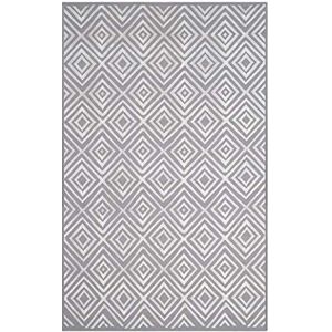 Safavieh Kelim-tapijt, KLM627, plat geweven wol, grijs, 160 x 230 cm