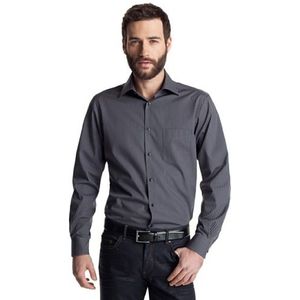 ESPRIT Collection Heren businesshemd Regular Fit, gestreept Y33984, zwart (black 001), 45 NL (XXL)