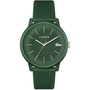 Lacoste Analoog kwartshorloge met groene siliconen armband voor heren - 2011238