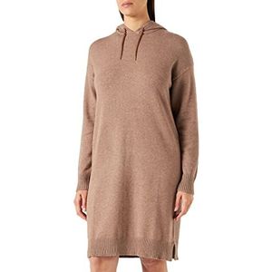 Vila Dames VIRIL hoodie L/S Knit Dress/LD jurk, Portabella/Detail:Melange, M