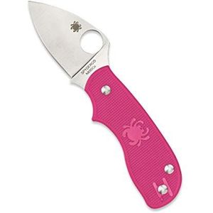 Spyderco Volwassenen mes Squeak Split klapmes met rechte rand zakmes, roze, één maat