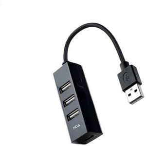 Watio Wave HUB 4-Port USB 2.0 Hub, 15 cm lengte, kunststof materiaal, compact en eenvoudig te bedienen, ideaal voor het uitbreiden van USB-apparaten*