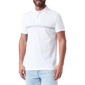 Tommy Hilfiger Poloshirt voor heren, korte mouwen, regular fit, wit (white), M