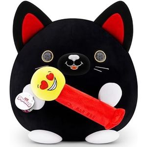 Snackles (Pez) zwarte kat super formaat 14 inch pluche van ZURU, ultrazacht pluche, verzamelbare pluche met echte gelicentieerde merken, knuffeldier