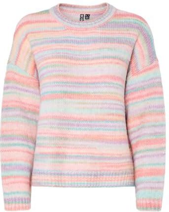 Pieces - Ls O-Neck Knit Pwp Bc - Trui - Pink-a-boo - Normale Pasvorm