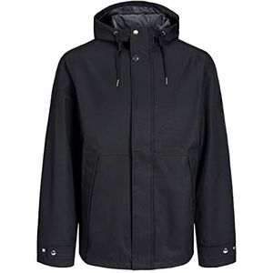 JACK & JONES JJJAX Jas met capuchon voor heren, zwart, M, zwart, M