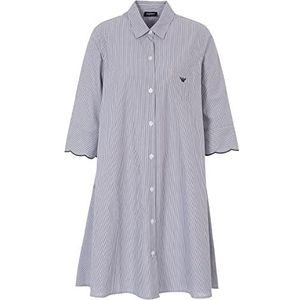 Emporio Armani Underwear nachtjurk voor dames, denim/witte strepen, L, denim/witte strepen, L