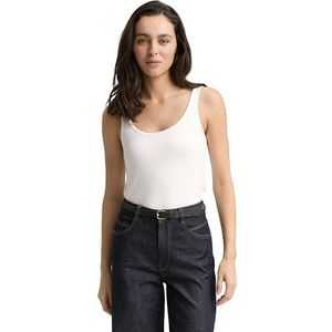 TOM TAILOR - Top - Wit - Mouwloos - Slanke Pasvorm