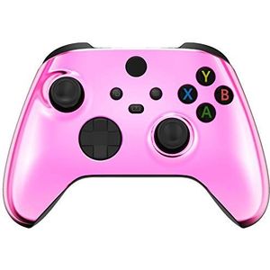 eXtremeRate Voorkant Cover voor Xbox Series X S Controller,Vervanging Custom Shell Case Faceplate voor Xbox Series X S Controller Model 1914(Zonder Controller)-Chroom Roze