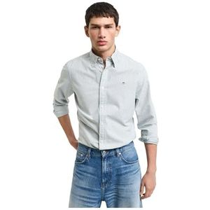 GANT Heren Slim Oxford Banker Stripe Shirt, Deep Forest Green, S