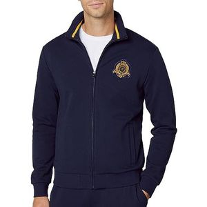 Hackett London Heritage Tipped Fz Sweatshirt voor heren, Blauw (zwart), XXL