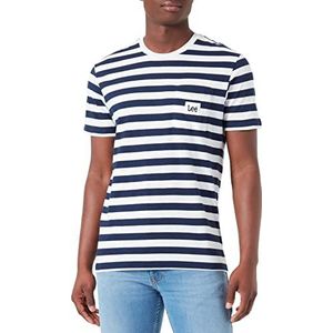 Lee Men's Yarn DYE Stripe Tee T-shirt, Navy, Small, navy, S
