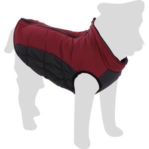 Flamingo Limo Bordeaux winterjas voor honden - bordeaux - 35 cm - wasbaar - spatwaterdicht - gewatteerd en afgewerkt met fleece aan de binnenkant - A: 35 cm B: 36 cm C:52 cm