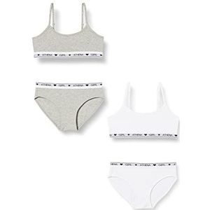 Girl by Athena Coton Ultra Doux 9Q04 ondergoed, wit/China, 4 meisjes