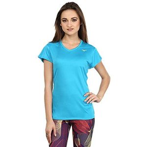 Mizuno Dames Cool Touch Phoenix T-shirt, maat S, Blauw-Atomic Blue