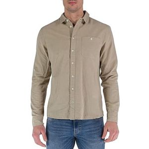 Blend Heren Woven Shirt L/s hemd, 161104/Crockery, M, 161104/Crockery, M