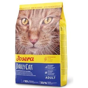 JOSERA DailyCat (1 x 2 kg), graanvrij kattenvoer met gevogelte, kruiden en vruchten, super premium droogvoer voor volwassen katten, per stuk verpakt
