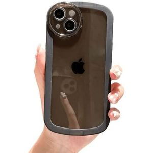 GUIDE COMB Camera-beschermhoes compatibel met iPhone 12 Pro Max, volledige beschermhoes, TPU transparante impactbeschermer, uniseks, 6,7 inch mobiele telefoonhoes voor mannen en vrouwen, zwart