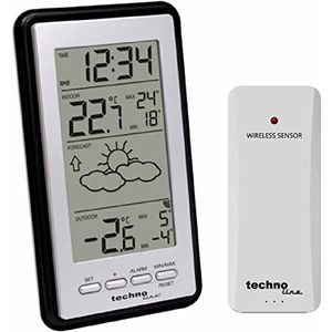 Technoline Weerstation WS9130, Met Weersvoorspelling en Binnen- en Buitentemperatuur, Zwart/Wit