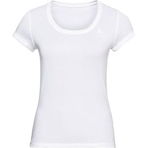 Odlo Dames F-dry Light Eco functioneel ondergoed korte mouwen shirt, wit, L EU