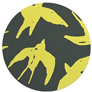 Questo Casa, Ronde digitaal bedrukte muismat, antislip onderkant, voor kantoor en thuis, diameter: 22 cm