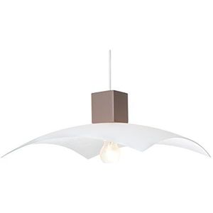 Lamp, natuur, hout/glas hanglamp, 75 W, natuur, L 40 x H 20 cm