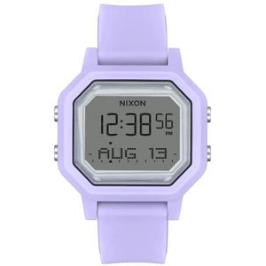 Nixon Unisex Digitaal Japans automatisch uurwerk horloge met siliconen armband A1311-5108-00, Lavender Positive