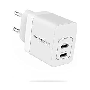 PowerLot USB C oplader 35W iPhone snellader GaN III PPS Super Fast voeding PD 3.0 voor iPhone 14/13/12 Pro Max, MacBook Air, iPad, iWatch, Galaxy S23/S22/A53/A33, Pixel 7/6 Pro, Steam Deck