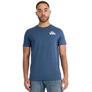 Lonsdale Heren T-shirt normale pasvorm Whiteness, navy/wit, S, 117541