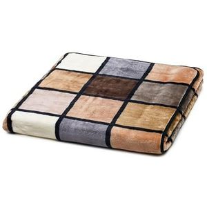 Gözze deken die aanvoelt als kasjmier, Antigua, 150 × 200 cm, taupe/crèmekleurig/chocoladebruin, 40015-71-5020
