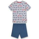 Sanetta Jongens 233448 pyjama kort, lichtgrijs melange, 92, lichtgrijs, gemêleerd, 92 cm