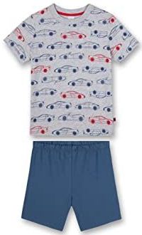 Sanetta Jongens 233448 pyjama kort, lichtgrijs melange, 92, lichtgrijs, gemêleerd, 92 cm