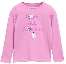 TOM TAILOR - Shirt - Blauw/Lila/Wit - Pailletten - Lange Mouw