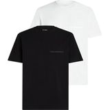 Karl Lagerfeld - Shirt - Zwart/Wit - 2 Pack - Ronde Hals - Logoprint