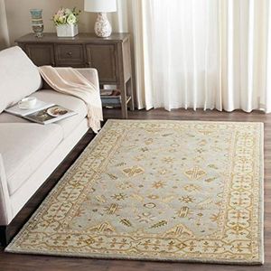 Safavieh Woonkamer tapijt, CL933, handgetuft wollen tapijt, lichtblauw / ivoor, 160 x 230 cm