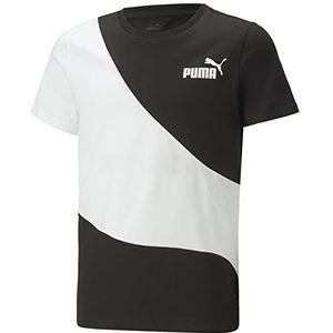 PUMA Power Cat Tee B overhemd voor jongens, zwart, 128 cm