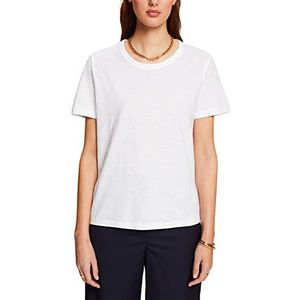 edc by Esprit T-shirt van jersey, 100% katoen, wit, XS