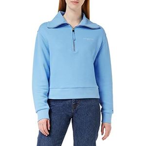 Tommy Hilfiger 1/2 ritssluiting dames, Hydrangea Blue, L Blauw