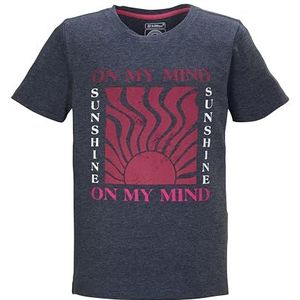killtec meisjes T-shirt ronde hals, zomershirt met print KOS 127 GRLS TSHRT, dunkelnavy, 116, 43009-000