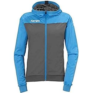Kempa Prime Multi Jacket Women Handbal jas met capuchon voor dames, antraciet, blauw, L