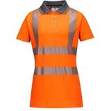 Portwest LW72ORRM Hi-Vis Ladies Pro Polo Shirt, Medium, Orange