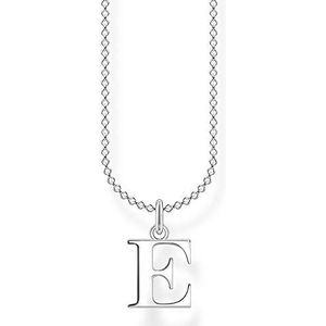 Thomas Sabo Dames halsketting letter E zilver 925 sterling zilver, 38-45 cm lengte