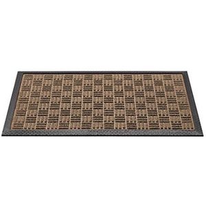 HMT 311017 voetmat, polypropyleen, beige, 75 x 45 x 1,5 cm