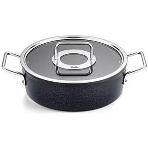 Fissler Adamant/aluminium braadpan (Ø 24 cm, 3,1 liter) gecoat met glazen deksel, antiaanbaklaag, inductie