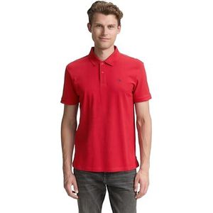TOM TAILOR Poloshirt voor heren, 12830, Samba Red, XS