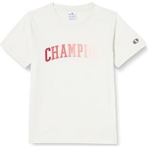 Champion Legacy American Heritage G - Varsity Logo S/S Crewneck T-shirt, lichtgrijs, 11-12 jaar meisjes en meisjes SS24, Lichtgrijs, 11-12 jaar