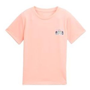 TOM TAILOR Basic T-shirt met print voor jongens en kinderen, 37778 - Soft Neon Coral, 116-122
