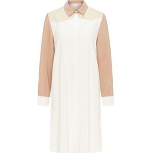 JANTJEL Damesjurk Dames 25210990-JA04, wit beige camel, M, Jurk, M