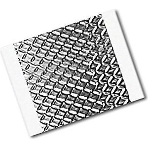 TapeCase 1267 3,8 cm SQ-100 zilver reliëf aluminiumfolieband, omgevormd van 3 m, 0,0083"" dikte, 3,8 cm lang, 3,8 cm breed, 100 stuks